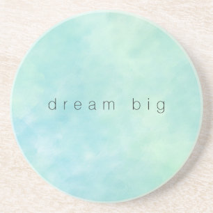 Mint Aqua Blue Gefärbte Krawatte Wasserfarbe Getränkeuntersetzer