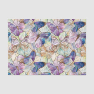 Mint Aqua Blue Lila Schmetterlinge Seidenpapier