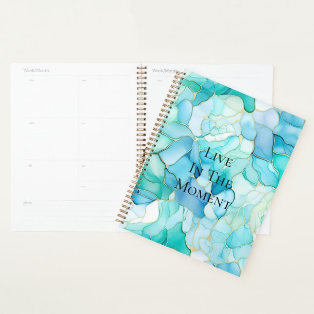 Mint Aqua Pearl Gold Marmor Planer (Anzeige)