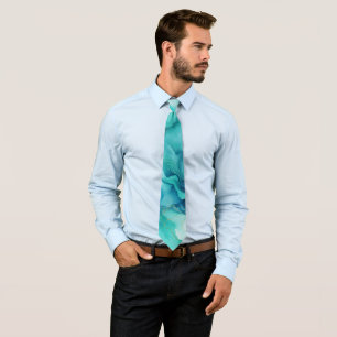 Mint Aqua Tinte Marmor Krawatte
