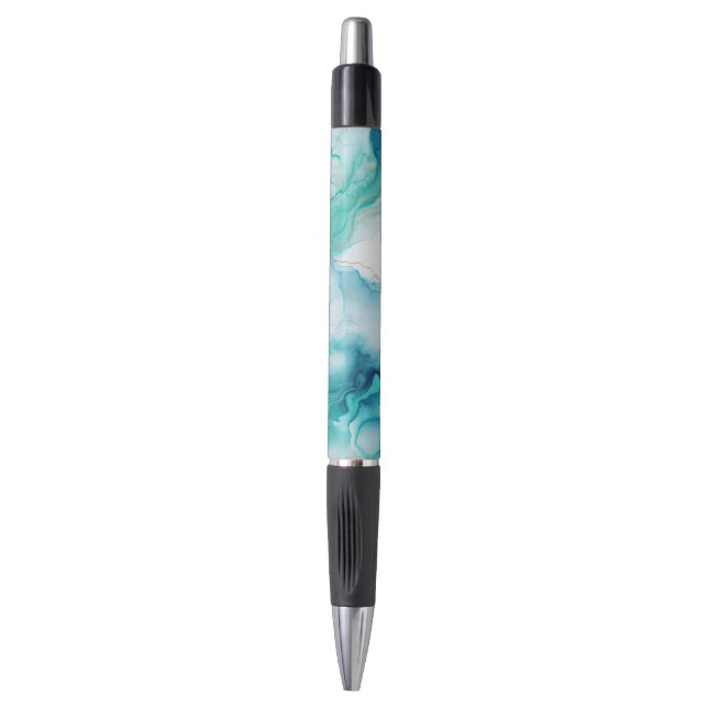 Mint Aqua Tinte Marmor Kugelschreiber (Vorderseite Vertikal)