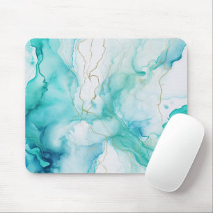 Mint Aqua Tinte Marmor Mousepad
