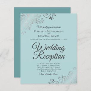 Mint & Aquamarin Lacy BUDGET Hochzeitsempfang einl