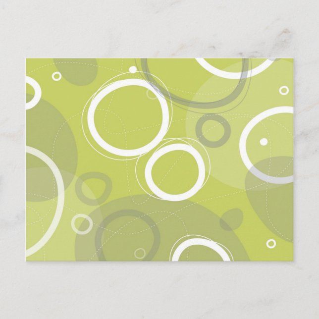 Mint Atomic Abstract Postkarte (Vorderseite)