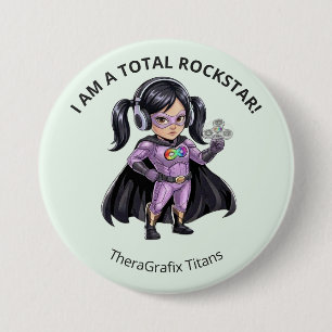 Mint Autismus Chloe Ich bin ein Rockstar Button
