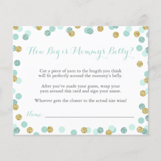 Mint Baby Shower Wie groß ist Mama's Bauchspiel