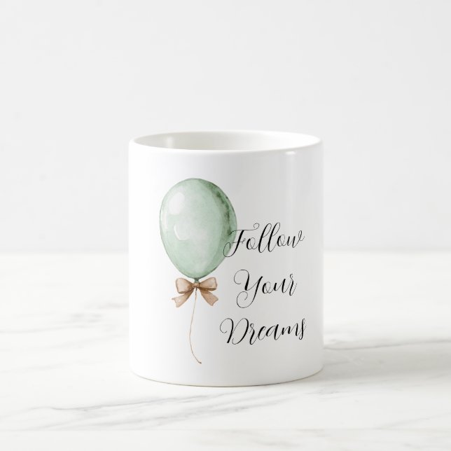 Mint Balloon Cream Bow Dreams Kaffeetasse (Mittel)