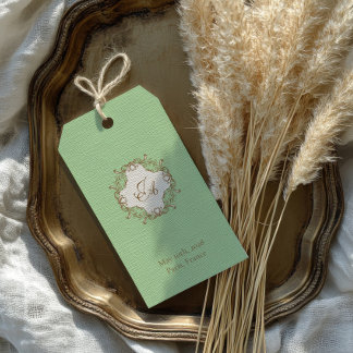 Mint Barock Hochzeitsgeschenkanhänger Geschenkanhänger