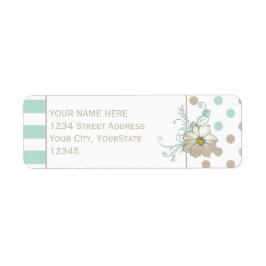 MINT BISQUE DOTS STRIPEN Rücksendeadresse