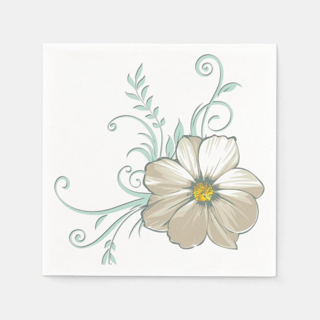 MINT BISQUE DOTS STRIPES PAPIERNAPKINS SERVIETTE (Vorderseite)