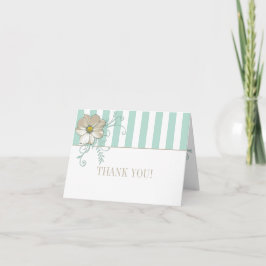MINT BISQUE DOTS STRIPES Vielen Dank Dankeskarte