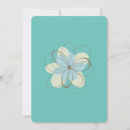 Mint Blue Flowers Babydusche Einladung