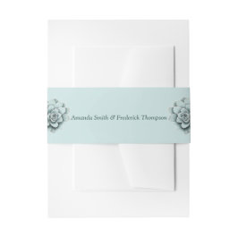 Mint Blue Pine Green Succulents Einladungsbanderole