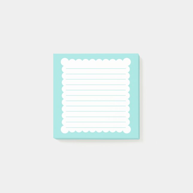 Mint Blue Post-it®-Hinweise Post-it Klebezettel (Vorderseite)