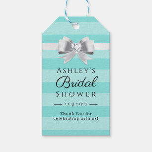 Mint Bride & Co Bridal Dusche Einladung Geschenkanhänger