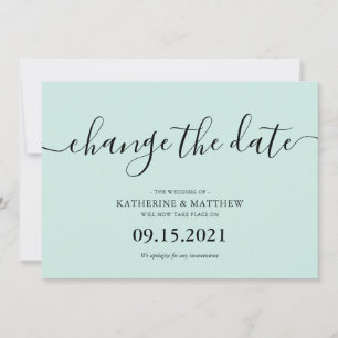 Mint Brush Typografie Reschvorgesehenen Hochzeit Save The Date