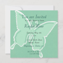 Mint Butterfly Einladung