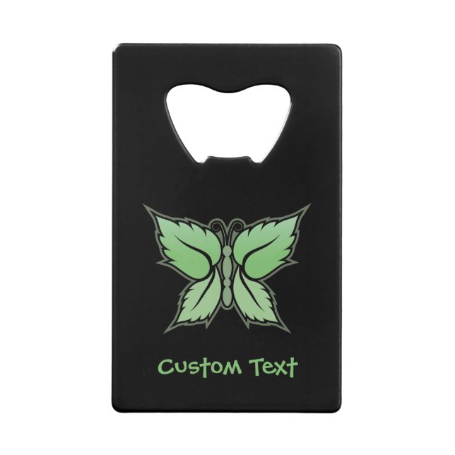 Mint Butterfly Geldbeutel Flaschenöffner (Vorderseite)