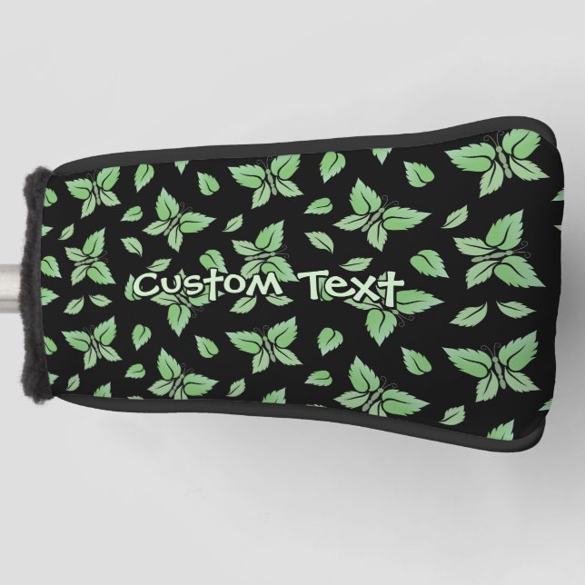 Mint Butterfly Pattern Golf Headcover (Vorderseite)