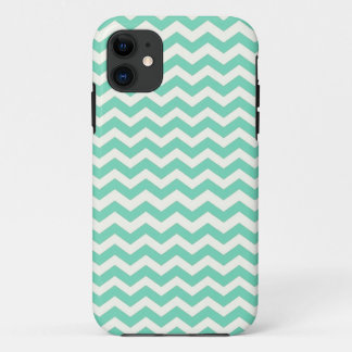 Mint Chevron Stripes iPhone 11 Hülle