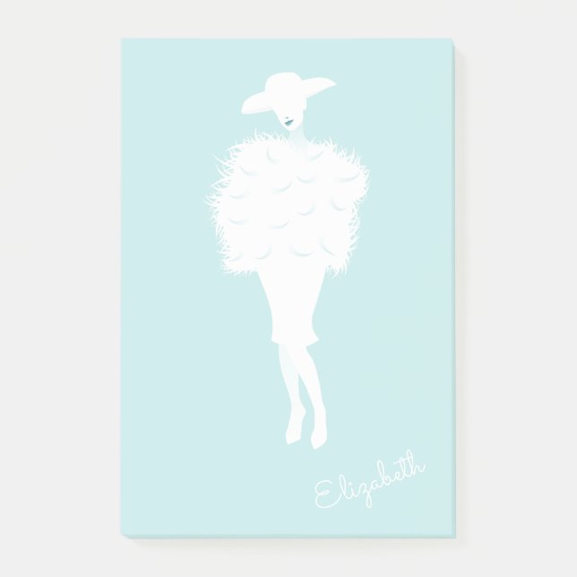 Mint Chic Fashion Lady Post-it® Notes Post-it Klebezettel (Vorderseite)
