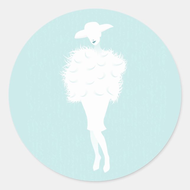 Mint Chic Fashion Lady Sticker (Vorderseite)
