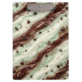 Mint Chocolate Chip Milkshake Marble Design Klemmbrett