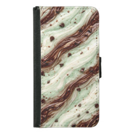 Mint Chocolate Chip Milkshake Marble Design Geldbeutel Hülle Für Das Samsung Galaxy S5