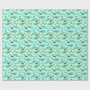 Mint Chocolate Chip Zebra Sharks Geschenkpapier