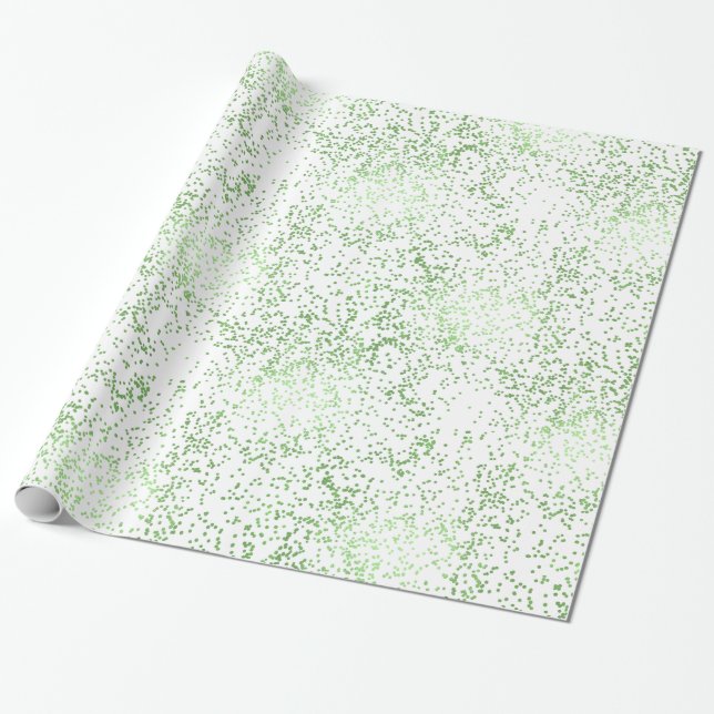 Mint Confetti Dots Geschenkpapier (Ungerollt)