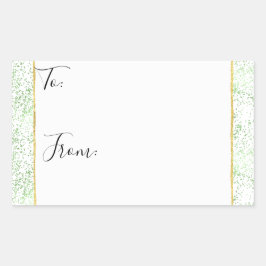 Mint Confetti Dots Gold bis von Weihnachtskleber Rechteckiger Aufkleber