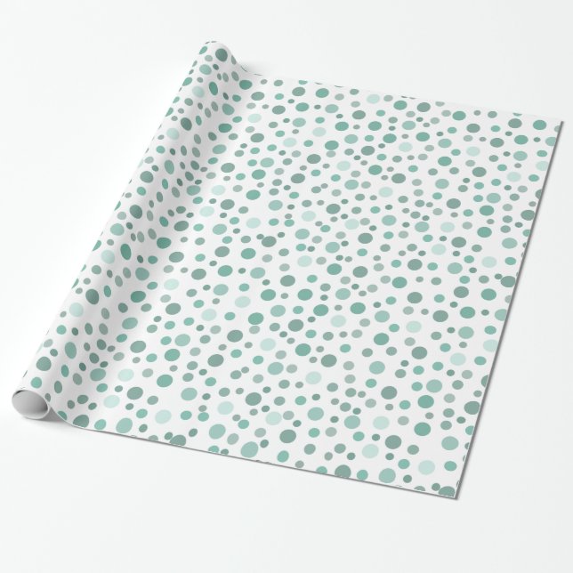 Mint Confetti Geschenkpapier (Ungerollt)