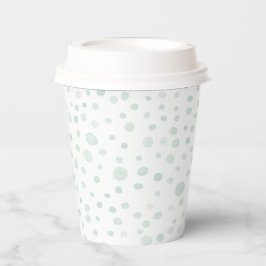 Mint Confetti Wasserfarbe Dots Papier Cup Pappbecher