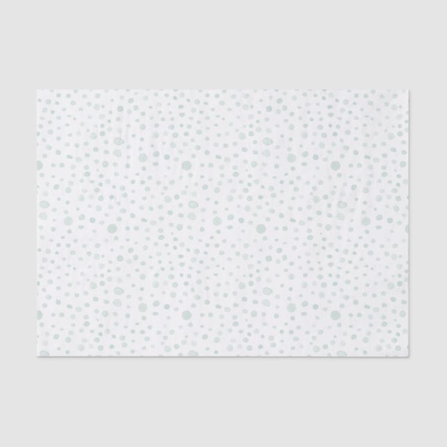 Mint Confetti Wasserfarbe Dots Papiertücher Seidenpapier (Vorderseite)