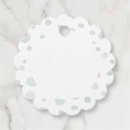 Mint Confetti Wasserfarbe Punkte Liebesmarken Geschenkanhänger