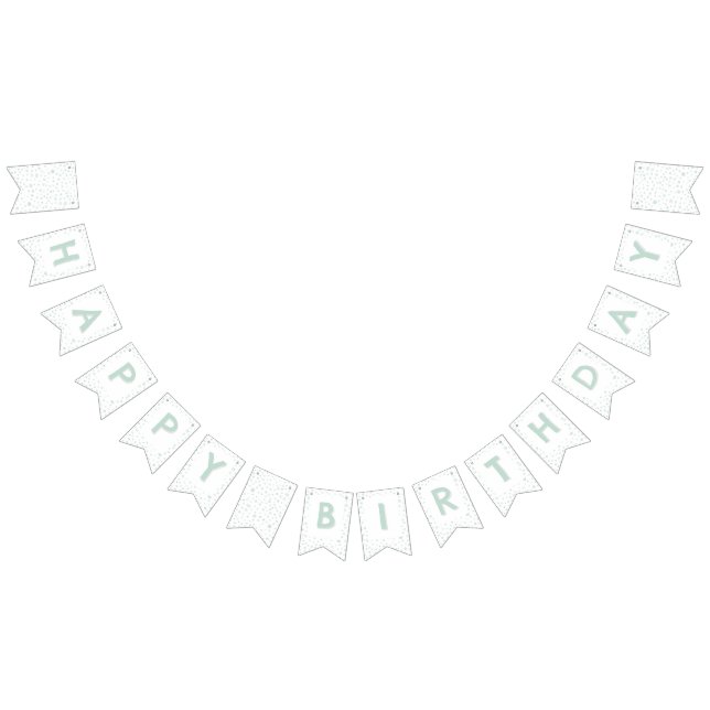 Mint Confetti Wasserfarben Dots Jagdflagge Wimpelkette (Alle)