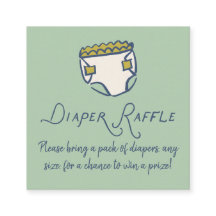 Mint Doodle Baby Shower Windel Windel Tombola