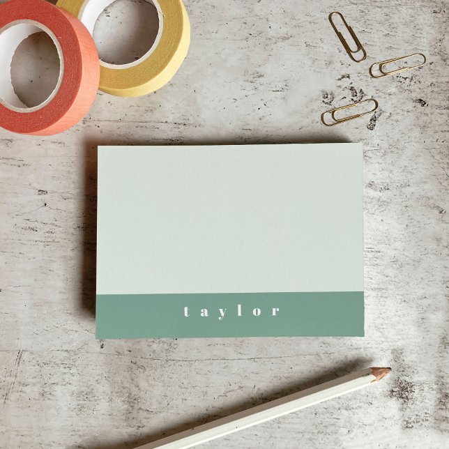 Mint-Farbblock Post-it Klebezettel (Mint Color Block Post-it Notes)