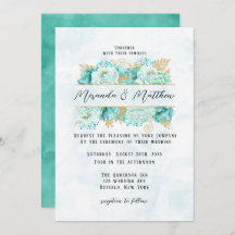 Mint Florals und Gold Foliage Wedding