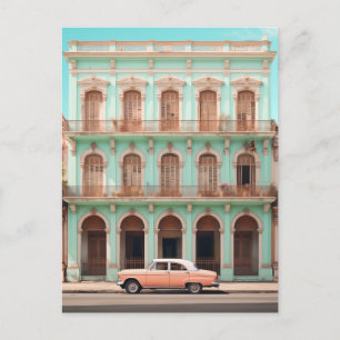 Mint Gebäude Peach Car Havana Kuba Postkarte