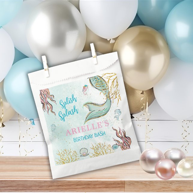 Mint Glitter Mermaid tail under the sea  Geschenktütchen (Von Creator hochgeladen)