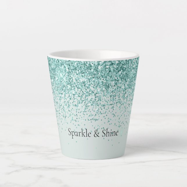 Mint Glitzer Sparkle Milchtasse (Vorderseite)