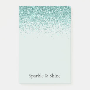 Mint Glitzer Sparkle Post-it Klebezettel