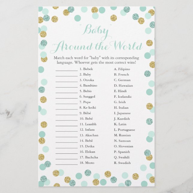 Mint & Gold Baby rund um das World Translation Gam (Vorderseite)