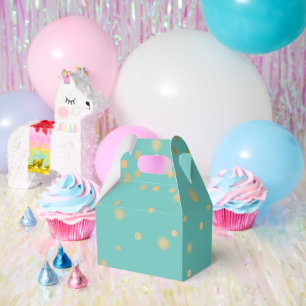 Mint Gold Confetti Geschenkschachtel