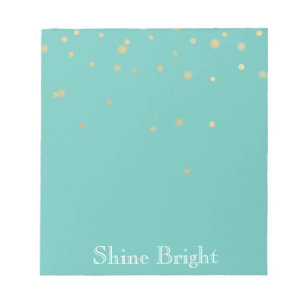 Mint Gold Confetti Notizblock