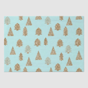 Mint Gold Glitzer Weihnachtsbaumen Seidenpapier
