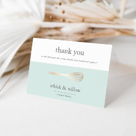 Mint & Gold Whisky | Bäckerei oder Caterer Dankeskarte