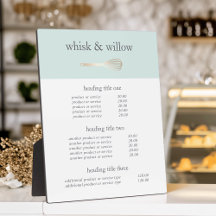 Mint & Gold Whisky | Bäckereimenü oder Preisliste