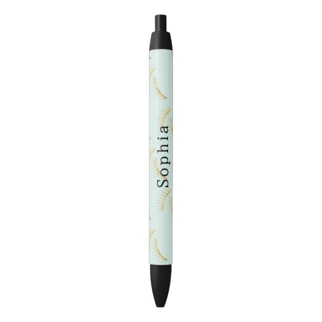 Mint Gold Wimpern Kugelschreiber (Vorderseite Vertikal)